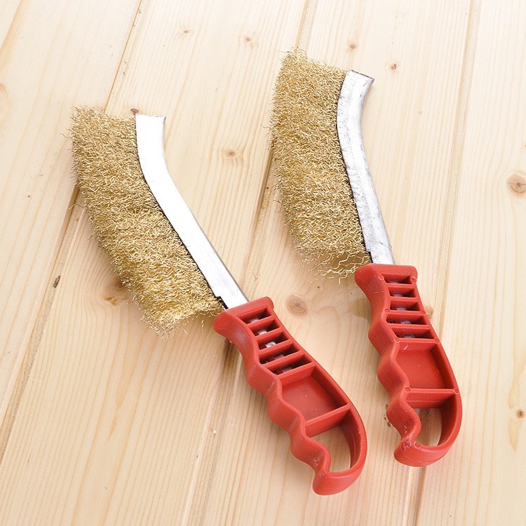 QSHOP แปรงทองเหลือง​ แปรงเหล็ก แปรง​ขัด แปรงขัดสนิม แปรงลวดทองเหลือง 1อัน (FGF7545)4532