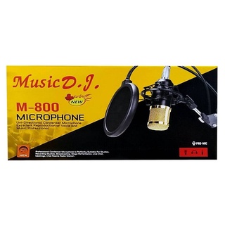 Music D.J. M-800U Microphone ไมค์โครโฟน ไมค์คอนเดนเซอร์ &amp; MUSIC D.J.M-800U 7.1 ไมโครโฟนอัดเสียง คอนเดนเซอร์