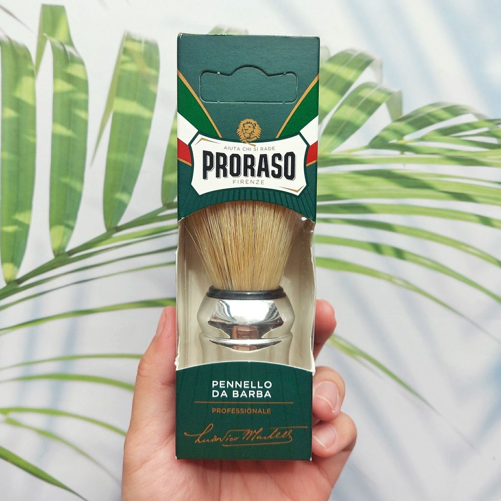 (Proraso®) Shaving Brush แปรงโกนหนวด ขนแปรงนุ่ม สำหรับครีมโกนหนวด สร้างฟองหนาแน่น