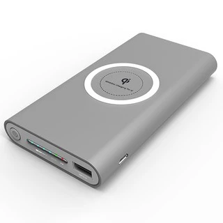 Power Bank แบตเตอรี่สำรองไร้สาย ความจุ 20000 mAh ชาร์จไร้สายและมีสายได้ Qi Wireless แท้ 100%
