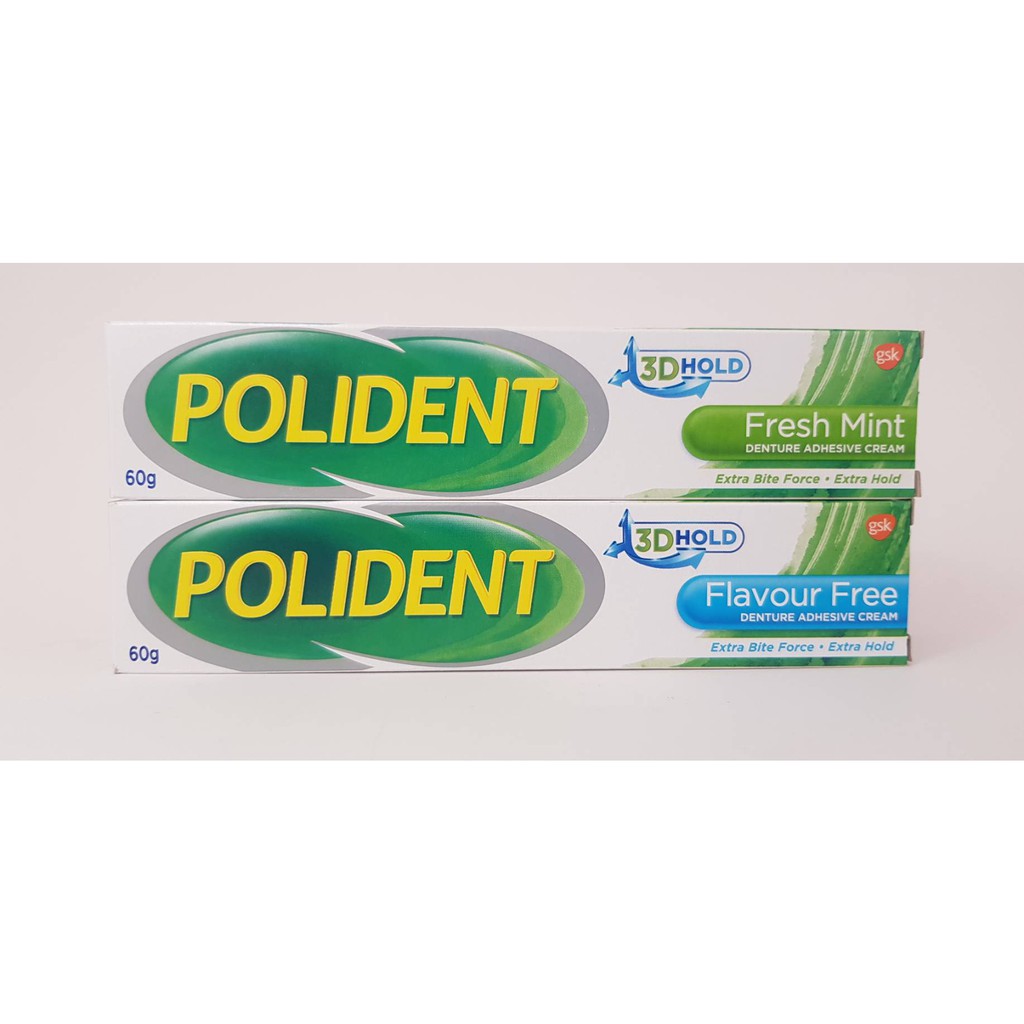 โพลิเดนท์ Polident 60 g Fresh mint/Flavour Free Shopee Thailand