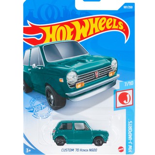 [พร้อมส่ง] รถเหล็ก HOTWHEELS ของแท้ Custom 70 Honda N600 (Green) HW2021_#187B