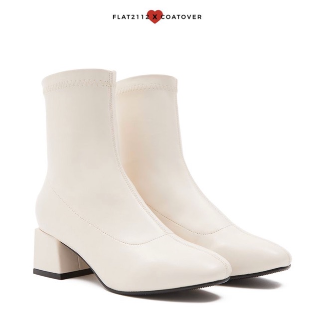 Coatover x flat2112 classic mid heel boot