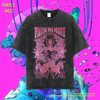 เสื้อยืด ขนาดใหญ่ พิมพ์ลาย Haze Faith สีม่วง | หินล้างทําความสะอาด | เสื้อยืด ขนาดใหญ่ | เสื้อท็อปสามารถปรับแต่งได้