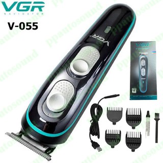 VGR V-055 แบตตาเลี่ยนตัดแต่งทรงผมเด็กและผู้ใหญ ปัตเตอเลี่ยน ขนาดพกพา แกะลาย กันขอบ HAIR CLIPPER (HAIR AND BEARD TRIMMER)