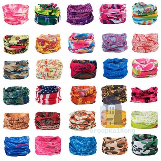 ผ้าบัฟ ผ้าBuff Bandana กันUV ผ้ากันแดด ผ้ากันฝุ่น ผ้าคลุมหน้า เนื้อนิ่ม ซับน้ำได้ดีและผ้าแห้งเร็ว❤️ gk99