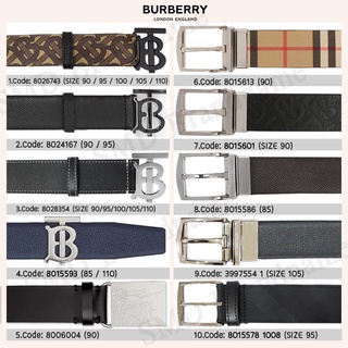 Burberry เข็มขัดผู้ชาย เข็มขัดหนัง ของแท้ 100%