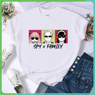 คอตต้อนคอกลมเสื้อยืดแขนสั้น พิมพ์ลายการ์ตูนอนิเมะ Spy X Family น่ารัก แฟชั่นฤดูร้อน สําหรับผู้หญิง และผู้ชาย700933S-5XL