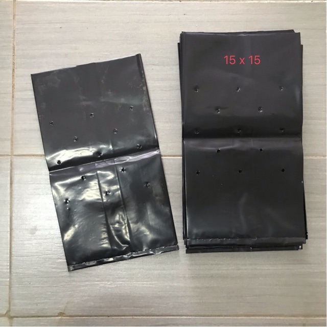 16 ชิ้น Polybag ขนาด 15X15 Polibeg Plantation Bag พร้อม UV Nursery