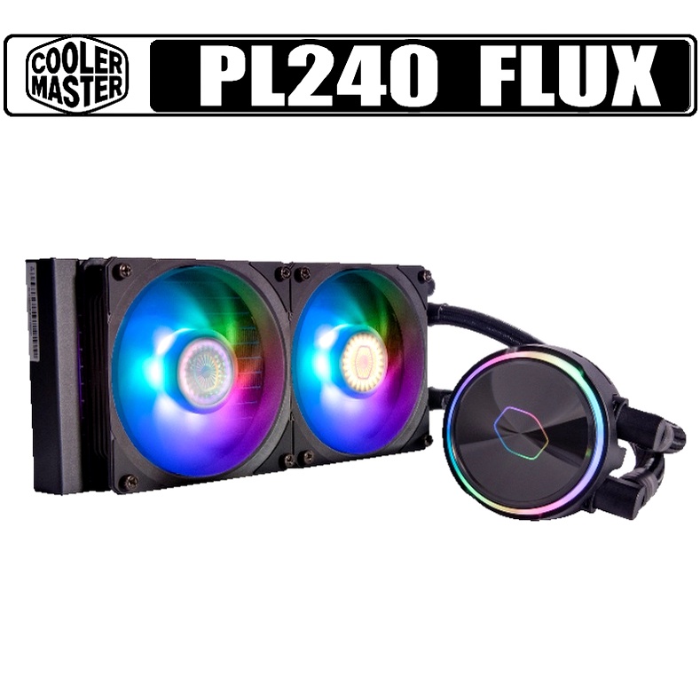 Cooler Master MasterLiquid PL240 Flux CPU Cooler Dual Loop ARGB Pump