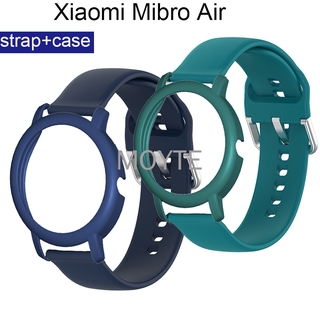 2 in 1 เคสโทรศัพท์ซิลิโคน  PC แข็ง ป้องกันตัวเครื่อง+สายรัด สำหรับ Xiaomi Mibro Air Smart Watch