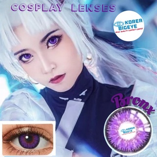 พร้อมส่งจากไทย‼️[[Cosplay Violet] คอนแทคเลนส์เกาหลี Bronx Purple, คอสเพลย์สีม่วง, บิ๊กอายเกาหลี