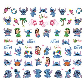 สติ๊กเกอร์ติดเล็บลอกลายน้ำ ลาย Stitch - STH001