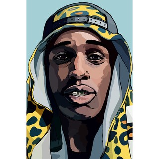 ASAP Rocky โปสเตอร์ Poster วอลเปเปอร์ ตกแต่งผนัง วงดนตรี  Hiphop ฮิปฮอป