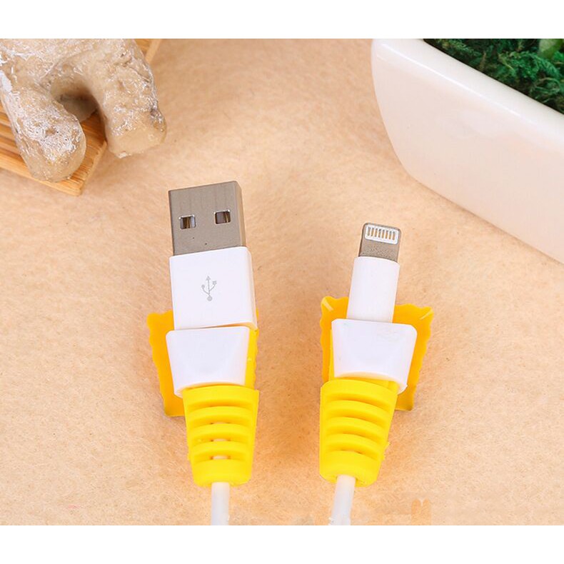 ★SALE พร้อมส่งทุกลาย★♥  เกลียวถนอมสายชาร์จ ลายการ์ตูน ป้องกันสายชาร์จหัก ตัวล็อคสายชาร์จ (1คู่ ) - รูปที่ 5