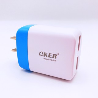 OKER Adapter Dual USB Charger 2.4A รุ่น UC-205