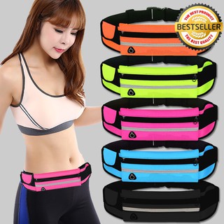 กระเป๋าคาดเอวเล่นกีฬา สำหรับเก็บของเวลาออกกำลังกาย Sports Waist Bagแบบกันน้ำ มีรูสายหูฟังS2