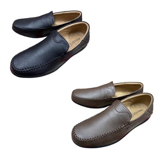 NEW!!! FREEWOOD CASUAL SHOES รองเท้าหนังชาย รุ่น 79-627 สีดำ / สีน้ำตาล (BLACK / BROWN)