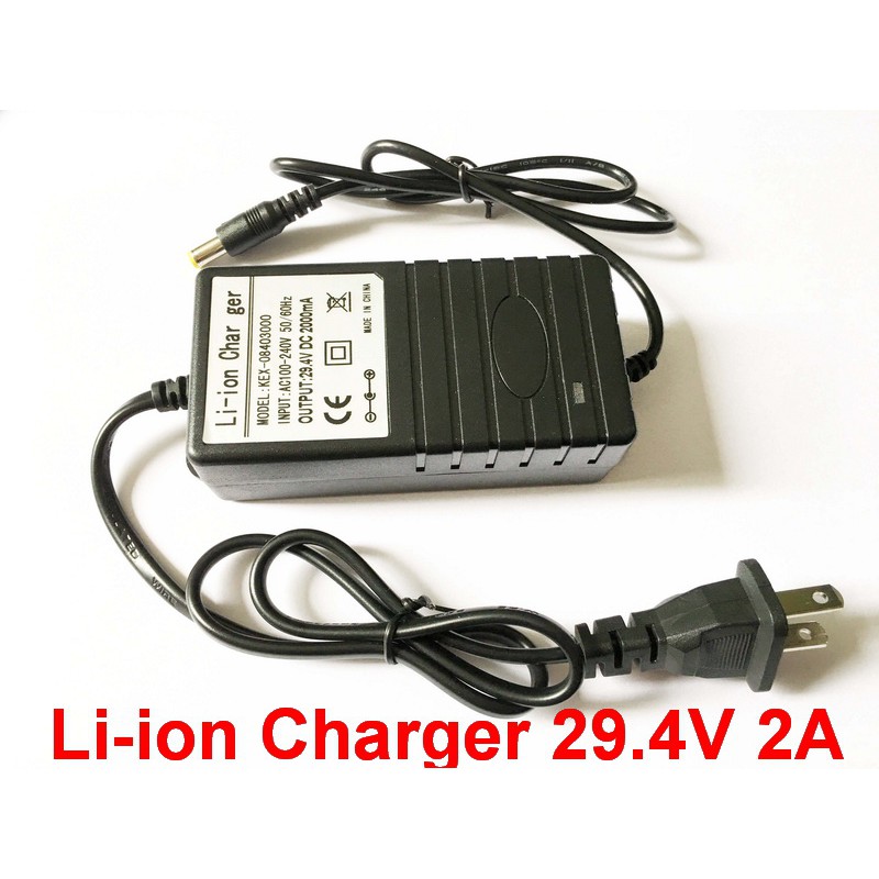 เครื่องชาร์จแบตเตอรี่ High quality 29.4V 2A Power Supply Li-ion Charger 29.4V 2A 2000mA AC 100-240V 