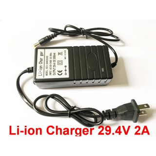 เครื่องชาร์จแบตเตอรี่ High quality 29.4V 2A Power Supply Li-ion Charger 29.4V 2A 2000mA AC 100-240V Converter Adapter  For Battery park