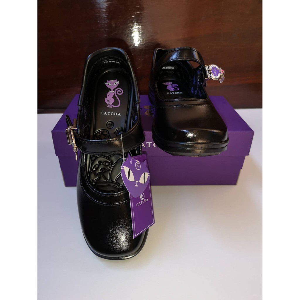 รองเท้านักเรียนหญิง ตราแคทช่า Catcha มีเบอร์ 30-42