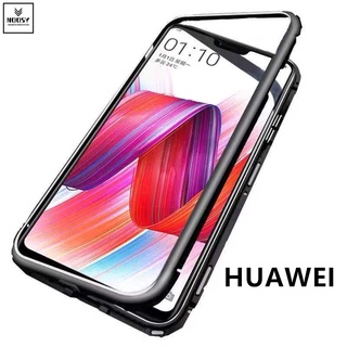 CASE HUAWEI เคสประกบ กันกระแทก (กระจกด้านหลัง) ประกบแม่เหล็ก กระจกใส HUAWEI Y7PRO NOVA3 NOVA3I NOVA4 NOVA5T MATE20/30PRO