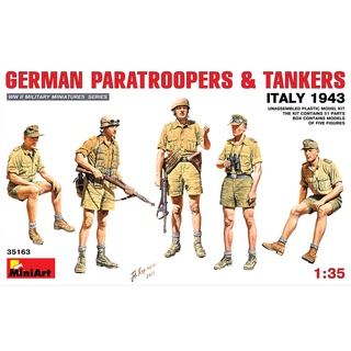 โมเดลประกอบ MiniArt 1/35 MI35163 GERMAN PARATROOPERS AND TANKER ITALY