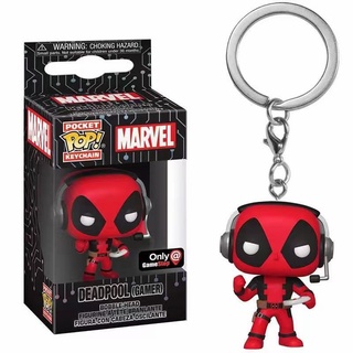 Funko Pop Pocket Pop พวงกุญแจ: Marvel - Deadpool Gamer ฟิกเกอร์แอคชั่น ของสะสม โมเดลตุ๊กตา พวงกุญแจ