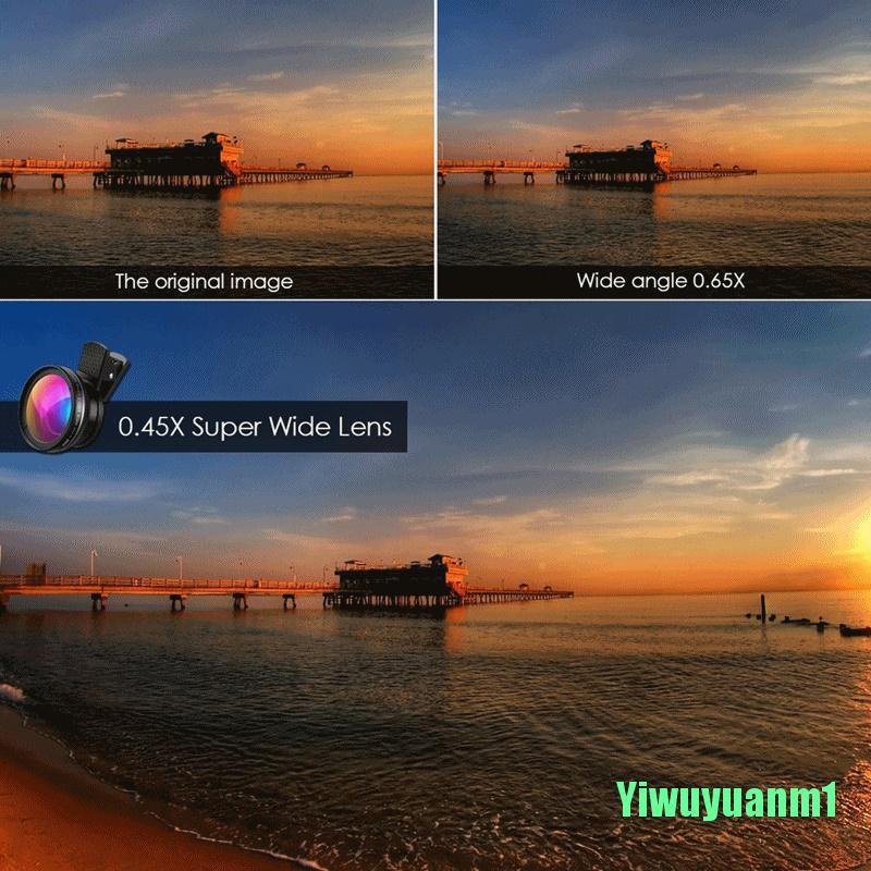 (Yiwuyuanm1) 2 In1 เลนส์มาโครมุมกว้าง 0.45 X + 12.5 X สําหรับโทรศัพท์มือถือ #7