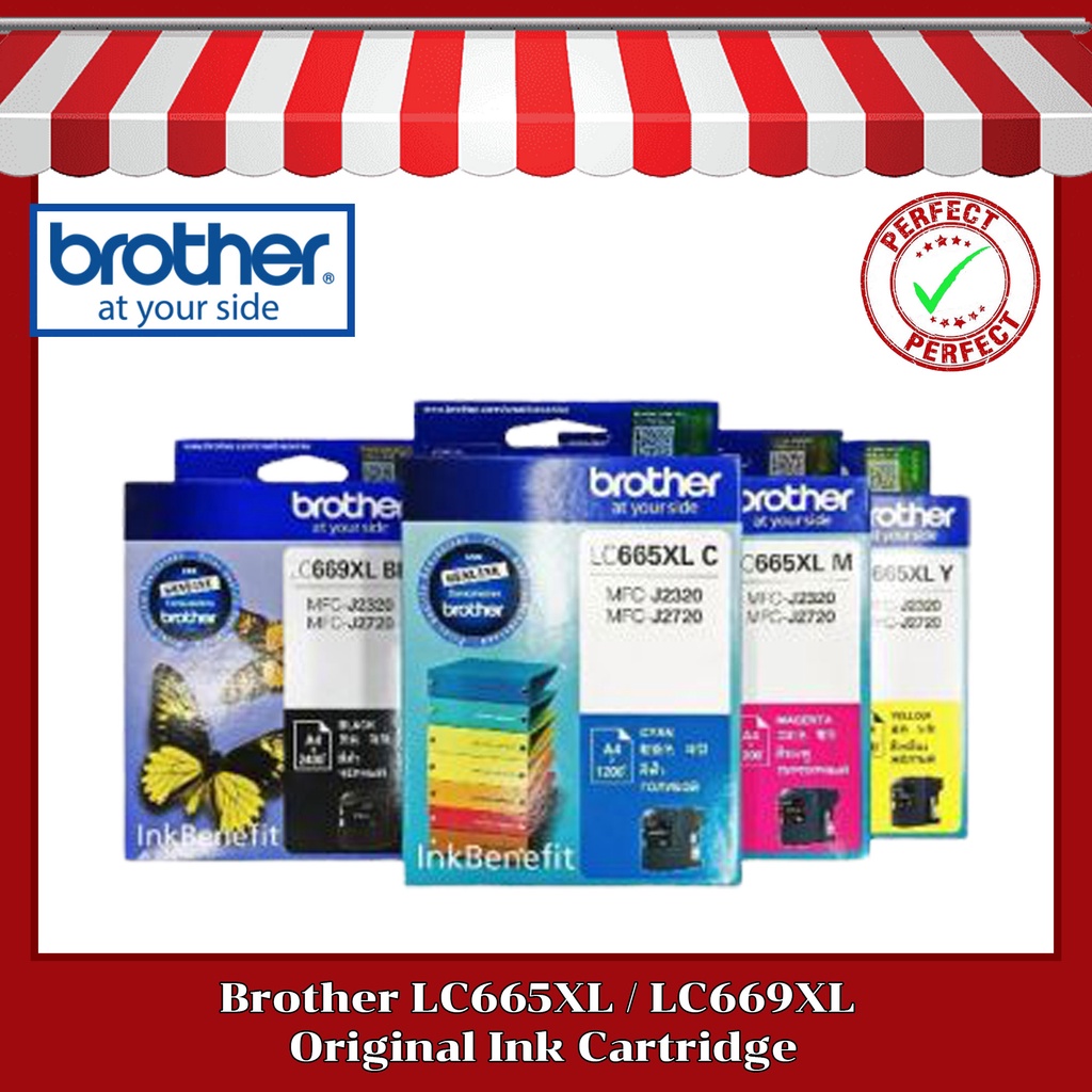 Brother LC665XL / LC669XL Original Ink Cartridge หมึกแท้ 100%