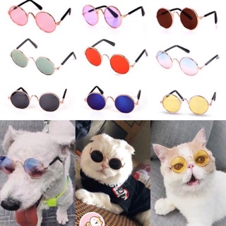 🐾KittyPet🐾 คุณภาพดี Cool Glasses Pet doll Sunglasses For BJD Blyth Toy Photo Propแว่นตามินิสัตว์เลี้ยงแมวสุนัขแว่นกันแดด