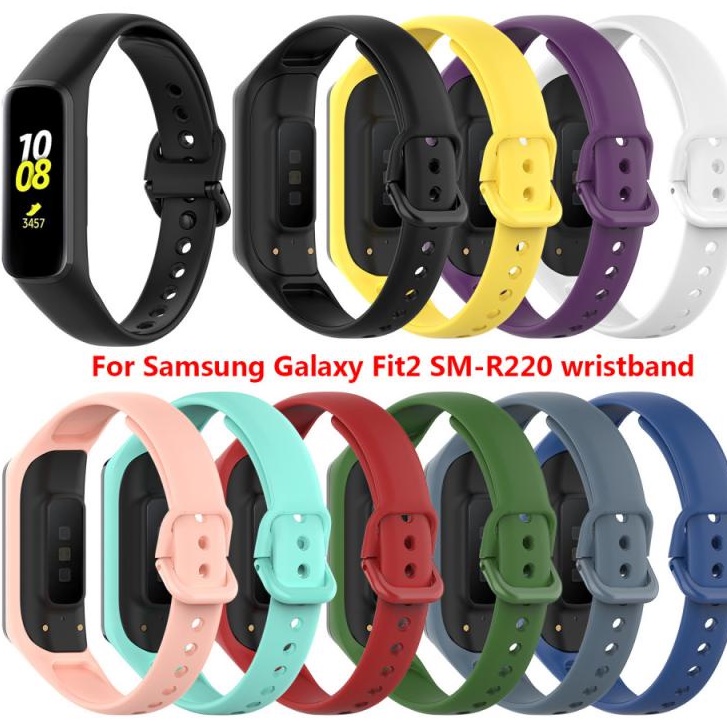 สายนาฬิกาข้อมือซิลิโคน แบบเปลี่ยน สําหรับ Samsung Galaxy Fit2 SM-R220 Samsung Galaxy Fit 2