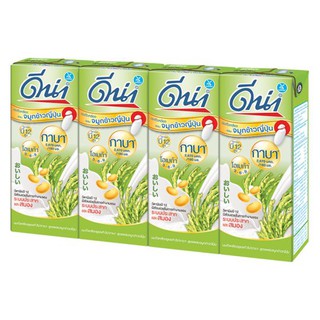 ราคาพิเศษ!! ดีน่า นมถั่วเหลืองยูเอชที ผสมจมูกข้าวญี่ปุ่น 180มล. x 4 กล่อง Dna UHT Soymilk Mixed Japanese rice germ 180ml