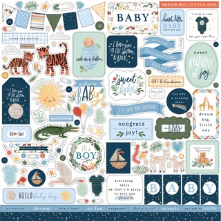 Welcome Baby Boy Cardstock Stickers 12"X12" สติกเกอร์