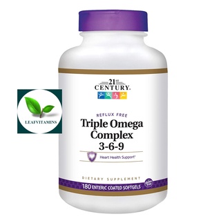 21st Century Triple Omega Complex 3-6-9 / 180 Enteric Coated Softgels (exp.05/2023)