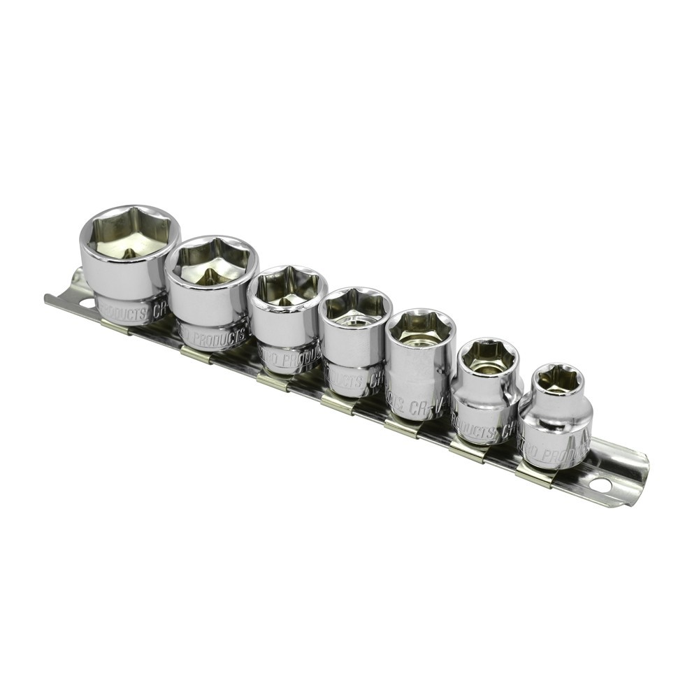 Astro Products ชุดบ๊อกซ์สั้น / 3/8DR Extra Short Socket Set 7pcs 8-19mm 6PT