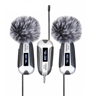 Molisa รุ่นใหม่ Wireless Microphone ไมค์ไร้สาย ไมโครโฟนไร้สาย ไมค์ไวเลส สำหรับบันทึกเสียง สอนออนไลน์ ไลฟ์ขายของ