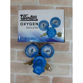 Winton เกจวัดแรงดันลม เกจวัดลม แบบ 2หน้าปัด (Oxygen Regulator)