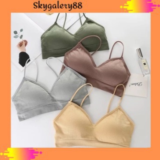 ผู้หญิงชุดชั้นในลวดฟรีวัสดุนุ่มชุดชั้นในสตรีเซ็กซี่ยืดหยุ่น Push Up Bralette พร้อมโฟม Oranges1688