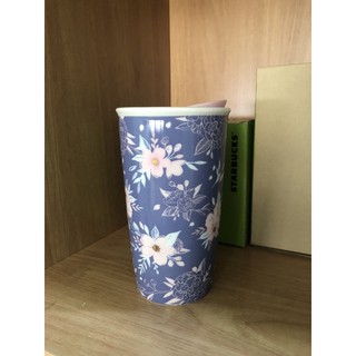 Starbucks แก้ว Double Wall Blooming Blossom Pink 12oz.