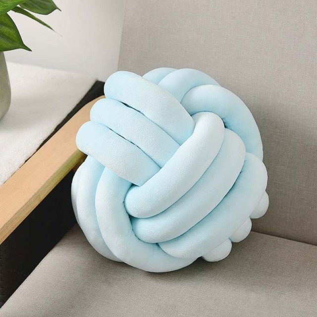Soft Knot String Pillow for Kids Backrest Chair Cushion Divan Bed Couch ...
