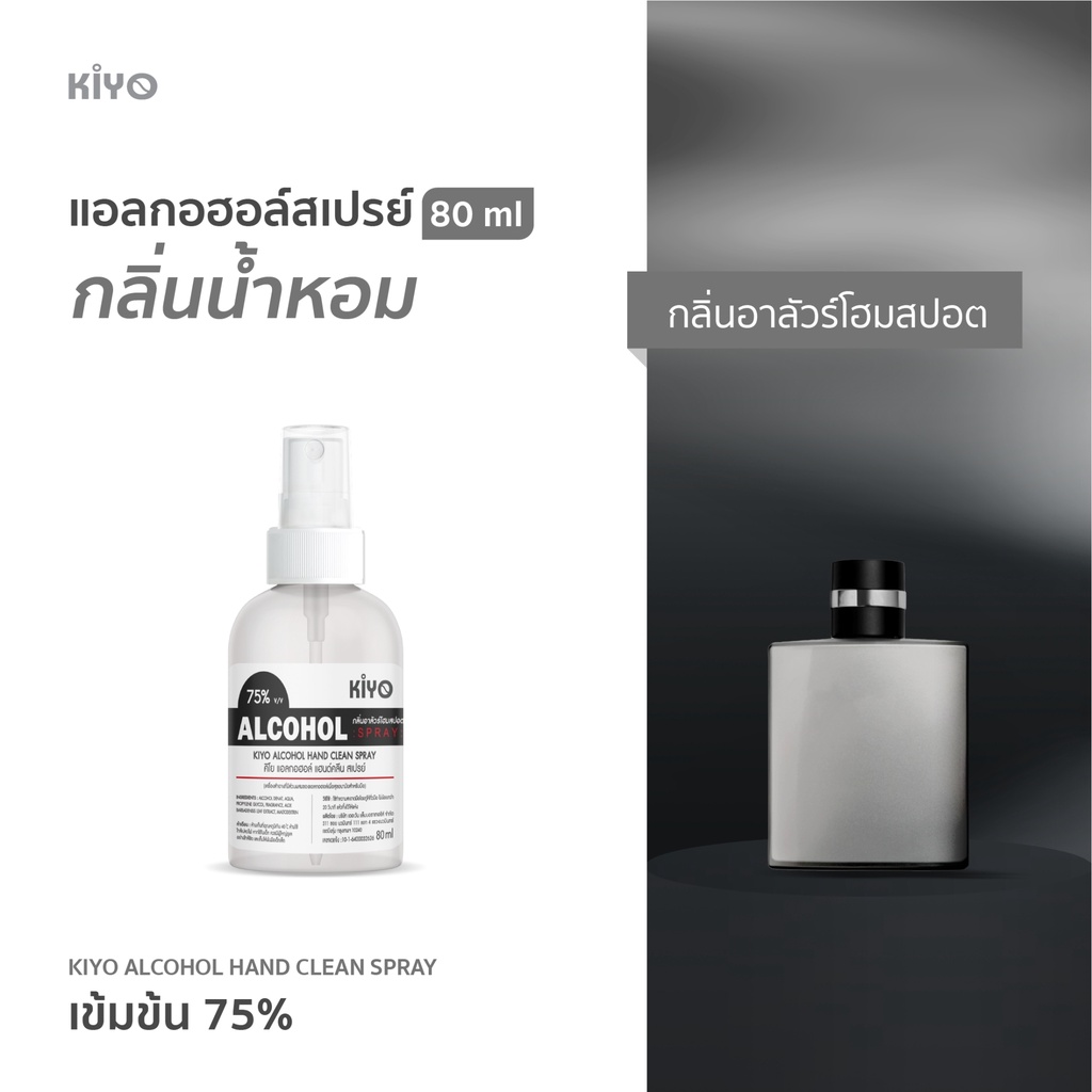 สเปรย์ 80ml "กลิ่นอาลัวร์โฮมสปอต" Alcohol 75% กลิ่นน้ำหอมแบรนด์ดัง เหมือนฉีดน้ำหอม (ขนาดพกพา)