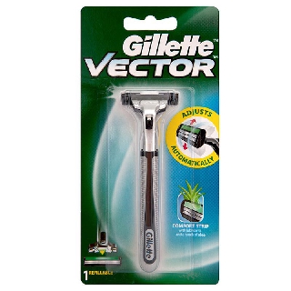 Gillette Vector ยิลเลตต์ เวคเตอร์ ด้ามพร้อมใบมีด 1 ด้าม