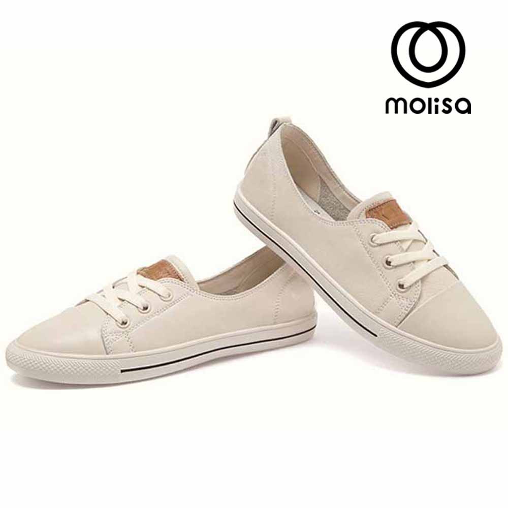 Molisa  Shoes รองเท้าผ้าใบ สไตล์เกาหลีแบบแบน สวมใส่สบาย 1710 รองเท้าแฟชั่นผู้หญิง