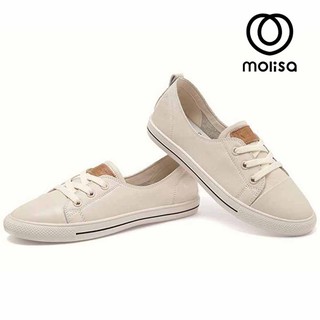 MOLISA Shoes รองเท้าผ้าใบ สไตล์เกาหลีแบบแบน สวมใส่สบาย 1710 รองเท้าแฟชั่นผู้หญิง