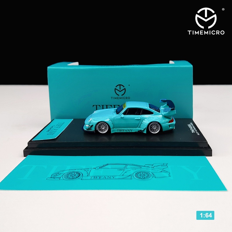 Time Micro 164 Porsche RWB 993 Alloy Model Car Wide Body High Wing