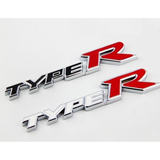 โลโก้ TYPE R แต่งฮอนด้า ติดหลัง Logo 3D Side Fender Rear Trunk Emblem Badge Marker For Honda city ci