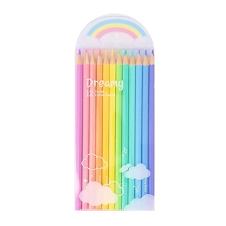 สีไม้พาสเทล 12 สี แท่งยาว Dreamy Pastel Colour Pencils