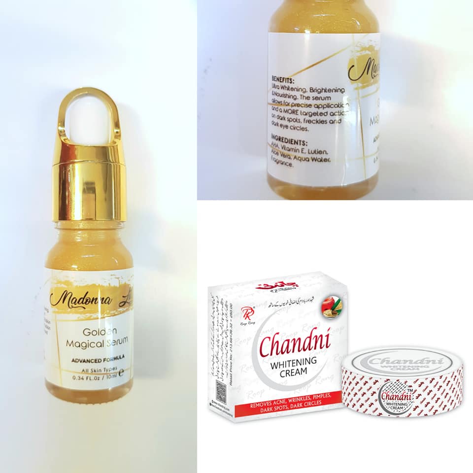 CHANDNI WHITENING CREAM + ฟรี MADONNA LILY VITAMIN E, ULTRA WHITENING, BRIGHTENING WORTH RM-20