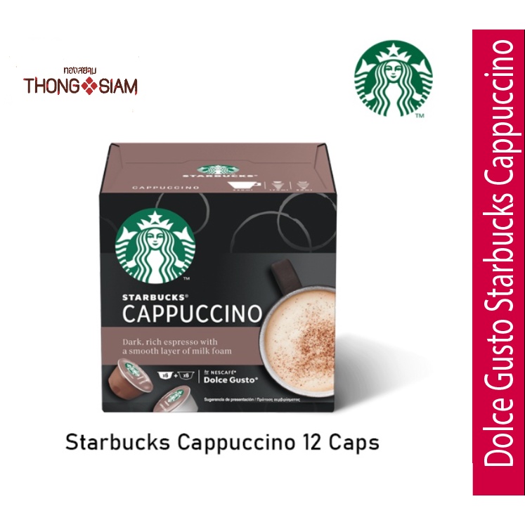 STARBUCKS Cappuccino by NESCAFE Dolce Gusto Coffee Capsules, Box of 6+6